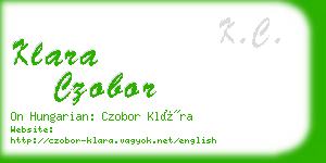 klara czobor business card